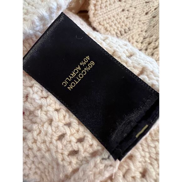 House of Harlow 1960 Revolve Crochet Ribbed Knit Cropped Top Skirt Set M - Picture 7 of 7